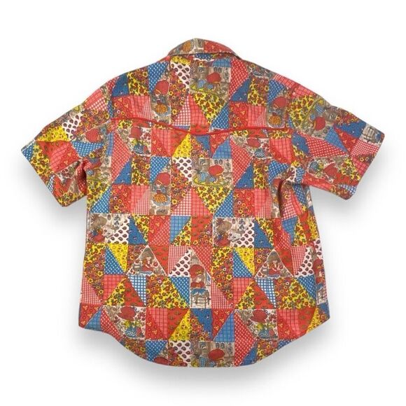 Vintage Patchwork Snap Button Top Size Large - Picture 5 of 6